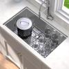 imageYITAHOME Kitchen Sink 33quot x 19quot x 10quot Undermount 304 Stainless Steel 5050 Double Bowl With Accessories 16 Gauge for Workstation Prep Kitchen BarSilver