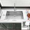 imageYITAHOME Kitchen Sink 33quot x 19quot x 10quot Undermount 304 Stainless Steel 5050 Double Bowl With Accessories 16 Gauge for Workstation Prep Kitchen BarSilver