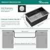 imageYITAHOME Kitchen Sink 33quot x 19quot x 10quot Undermount 304 Stainless Steel 5050 Double Bowl With Accessories 16 Gauge for Workstation Prep Kitchen BarBlack