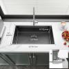 imageYITAHOME Kitchen Sink 33quot x 19quot x 10quot Undermount 304 Stainless Steel 5050 Double Bowl With Accessories 16 Gauge for Workstation Prep Kitchen BarBlack