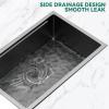 imageYITAHOME Kitchen Sink 33quot x 19quot x 10quot Undermount 304 Stainless Steel 5050 Double Bowl With Accessories 16 Gauge for Workstation Prep Kitchen BarBlack