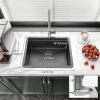imageYITAHOME Kitchen Sink 33quot x 19quot x 10quot Undermount 304 Stainless Steel 5050 Double Bowl With Accessories 16 Gauge for Workstation Prep Kitchen BarBlack