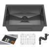 imageYITAHOME Kitchen Sink 33quot x 19quot x 10quot Undermount 304 Stainless Steel 5050 Double Bowl With Accessories 16 Gauge for Workstation Prep Kitchen BarBlack