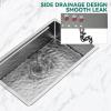 imageYITAHOME Kitchen Sink 33quot x 19quot x 10quot Undermount 304 Stainless Steel 5050 Double Bowl With Accessories 16 Gauge for Workstation Prep Kitchen BarSilver