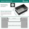 imageYITAHOME Kitchen Sink 33quot x 19quot x 10quot Undermount 304 Stainless Steel 5050 Double Bowl With Accessories 16 Gauge for Workstation Prep Kitchen BarBlack