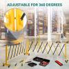imageYITAHOME Metal Expandable Barricade Gate Outdoor 16FT Folding Security Gate Retractable Driveway Gate Folding Safety BarricadeYellowBlack