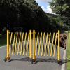 imageYITAHOME Metal Expandable Barricade Gate Outdoor 16FT Folding Security Gate Retractable Driveway Gate Folding Safety BarricadeYellowBlack
