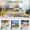 imageYITAHOME Metal Expandable Barricade Gate Outdoor 16FT Folding Security Gate Retractable Driveway Gate Folding Safety BarricadeYellowBlack