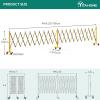 imageYITAHOME Metal Expandable Barricade Gate Outdoor 16FT Folding Security Gate Retractable Driveway Gate Folding Safety BarricadeYellowBlack