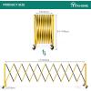 imageYITAHOME Metal Expandable Barricade Gate Outdoor 16FT Folding Security Gate Retractable Driveway Gate Folding Safety BarricadeYellowBlack
