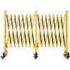 imageYITAHOME Metal Expandable Barricade Gate Outdoor 16FT Folding Security Gate Retractable Driveway Gate Folding Safety BarricadeYellowBlack