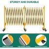 imageYITAHOME Metal Expandable Barricade Gate Outdoor 16FT Folding Security Gate Retractable Driveway Gate Folding Safety BarricadeYellowBlack