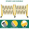 imageYITAHOME Metal Expandable Barricade Gate Outdoor 16FT Folding Security Gate Retractable Driveway Gate Folding Safety BarricadeYellowBlack