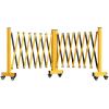 imageYITAHOME Metal Expandable Barricade Gate Outdoor 16FT Folding Security Gate Retractable Driveway Gate Folding Safety BarricadeYellowBlack