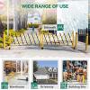 imageYITAHOME Metal Expandable Barricade Gate Outdoor 16FT Folding Security Gate Retractable Driveway Gate Folding Safety BarricadeYellowBlack