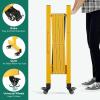 imageYITAHOME Metal Expandable Barricade Gate Outdoor 16FT Folding Security Gate Retractable Driveway Gate Folding Safety BarricadeYellowBlack