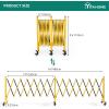 imageYITAHOME Metal Expandable Barricade Gate Outdoor 16FT Folding Security Gate Retractable Driveway Gate Folding Safety BarricadeYellowBlack