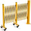 imageYITAHOME Metal Expandable Barricade Gate Outdoor 16FT Folding Security Gate Retractable Driveway Gate Folding Safety BarricadeYellowBlack