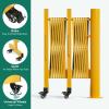 imageYITAHOME Metal Expandable Barricade Gate Outdoor 16FT Folding Security Gate Retractable Driveway Gate Folding Safety BarricadeYellowBlack