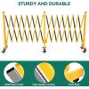 imageYITAHOME Metal Expandable Barricade Gate Outdoor 16FT Folding Security Gate Retractable Driveway Gate Folding Safety BarricadeYellowBlack