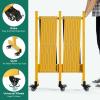 imageYITAHOME Metal Expandable Barricade Gate Outdoor 16FT Folding Security Gate Retractable Driveway Gate Folding Safety BarricadeYellowBlack