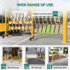 imageYITAHOME Metal Expandable Barricade Gate Outdoor 16FT Folding Security Gate Retractable Driveway Gate Folding Safety BarricadeYellowBlack