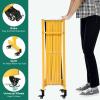 imageYITAHOME Metal Expandable Barricade Gate Outdoor 16FT Folding Security Gate Retractable Driveway Gate Folding Safety BarricadeYellowBlack