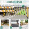 imageYITAHOME Metal Expandable Barricade Gate Outdoor 16FT Folding Security Gate Retractable Driveway Gate Folding Safety BarricadeYellowBlack