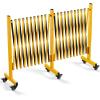 imageYITAHOME Metal Expandable Barricade Gate Outdoor 16FT Folding Security Gate Retractable Driveway Gate Folding Safety BarricadeYellowBlack