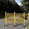 imageYITAHOME Metal Expandable Barricade Gate Outdoor 16FT Folding Security Gate Retractable Driveway Gate Folding Safety BarricadeYellowBlack