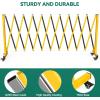 imageYITAHOME Metal Expandable Barricade Gate Outdoor 16FT Folding Security Gate Retractable Driveway Gate Folding Safety BarricadeYellowBlack