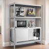 imageYITAHOME NSF Stainless Steel Shelves 60quot18quot60quot 4 Tier Storage Shelf Heavy Duty Shelving for Kitchen Garage Office Restaurant Warehouse 201 Bright Silver481860