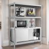 imageYITAHOME NSF Stainless Steel Shelves 60quot18quot60quot 4 Tier Storage Shelf Heavy Duty Shelving for Kitchen Garage Office Restaurant Warehouse 201 Bright Silver481860
