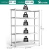 imageYITAHOME NSF Stainless Steel Shelves 60quot18quot60quot 4 Tier Storage Shelf Heavy Duty Shelving for Kitchen Garage Office Restaurant Warehouse 201 Bright Silver601872