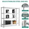 imageYITAHOME NSF Stainless Steel Shelves 60quot18quot60quot 4 Tier Storage Shelf Heavy Duty Shelving for Kitchen Garage Office Restaurant Warehouse 201 Bright Silver601860