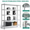 imageYITAHOME NSF Stainless Steel Shelves 60quot18quot60quot 4 Tier Storage Shelf Heavy Duty Shelving for Kitchen Garage Office Restaurant Warehouse 201 Bright Silver601872
