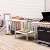 imageYITAHOME NSF Stainless Steel Table 30quot X 24quot Work Table with Wheels 2 Shelves Metal Prep Worktable for Home Kitchen Restaurant Garage Warehouse OutdoorBasic