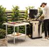 imageYITAHOME NSF Stainless Steel Table 30quot X 24quot Work Table with Wheels 2 Shelves Metal Prep Worktable for Home Kitchen Restaurant Garage Warehouse OutdoorBasic