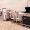 imageYITAHOME NSF Stainless Steel Table 30quot X 24quot Work Table with Wheels 2 Shelves Metal Prep Worktable for Home Kitchen Restaurant Garage Warehouse OutdoorModern wwheels