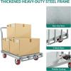 imageYITAHOME Platform Truck Cart with Cage 42 x 26 in 1000LBS Capacity Folding Cart with WheelsHeavy Duty Hand Moving CartFoldable Dolly Cart with Basket for Warehouse Luggage Moving2200 LBS