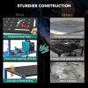 imageYITAHOME Portable Welding Table 36quot x 18quot Welding Table Top with 58quot Holes Casters with Brakes 1200lb Load Capacity Metal Welding Bench Extra Middle Shelf for Convenient StorageBlue