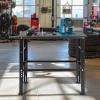 imageYITAHOME Portable Welding Table 36quot x 18quot Welding Table Top with 58quot Holes Casters with Brakes 1200lb Load Capacity Metal Welding Bench Extra Middle Shelf for Convenient StorageBlack