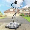 imageYITAHOME Pressure Washer Surface Cleaner 18quot Dual Handle with 2 Nozzles ampamp 4 Replacements High Pressure Cleaner for Driveways Sidewalks Patios Stainless Steel ampamp 38quot Quick Connector 4000 PSIStainless Steel