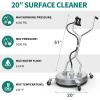 imageYITAHOME Pressure Washer Surface Cleaner 18quot Dual Handle with 2 Nozzles ampamp 4 Replacements High Pressure Cleaner for Driveways Sidewalks Patios Stainless Steel ampamp 38quot Quick Connector 4000 PSIStainless Steel