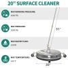 imageYITAHOME Pressure Washer Surface Cleaner 18quot Dual Handle with 2 Nozzles ampamp 4 Replacements High Pressure Cleaner for Driveways Sidewalks Patios Stainless Steel ampamp 38quot Quick Connector 4000 PSIStainless Steel