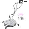 imageYITAHOME Pressure Washer Surface Cleaner 18quot Dual Handle with 2 Nozzles ampamp 4 Replacements High Pressure Cleaner for Driveways Sidewalks Patios Stainless Steel ampamp 38quot Quick Connector 4000 PSIStainless Steel