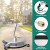 imageYITAHOME Pressure Washer Surface Cleaner 18quot Dual Handle with 2 Nozzles ampamp 4 Replacements High Pressure Cleaner for Driveways Sidewalks Patios Stainless Steel ampamp 38quot Quick Connector 4000 PSIStainless Steel