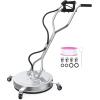 imageYITAHOME Pressure Washer Surface Cleaner 18quot Dual Handle with 2 Nozzles ampamp 4 Replacements High Pressure Cleaner for Driveways Sidewalks Patios Stainless Steel ampamp 38quot Quick Connector 4000 PSIStainless Steel