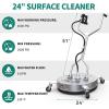 imageYITAHOME Pressure Washer Surface Cleaner 18quot Dual Handle with 2 Nozzles ampamp 4 Replacements High Pressure Cleaner for Driveways Sidewalks Patios Stainless Steel ampamp 38quot Quick Connector 4000 PSIStainless Steel