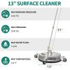 imageYITAHOME Pressure Washer Surface Cleaner 18quot Dual Handle with 2 Nozzles ampamp 4 Replacements High Pressure Cleaner for Driveways Sidewalks Patios Stainless Steel ampamp 38quot Quick Connector 4000 PSIStainless Steel